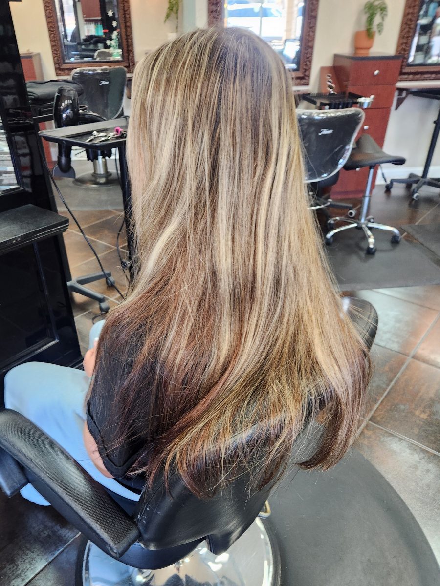 Haircut before treatment by Siobhan Rozinski at K Bella Hair Studio in Brighton, MI