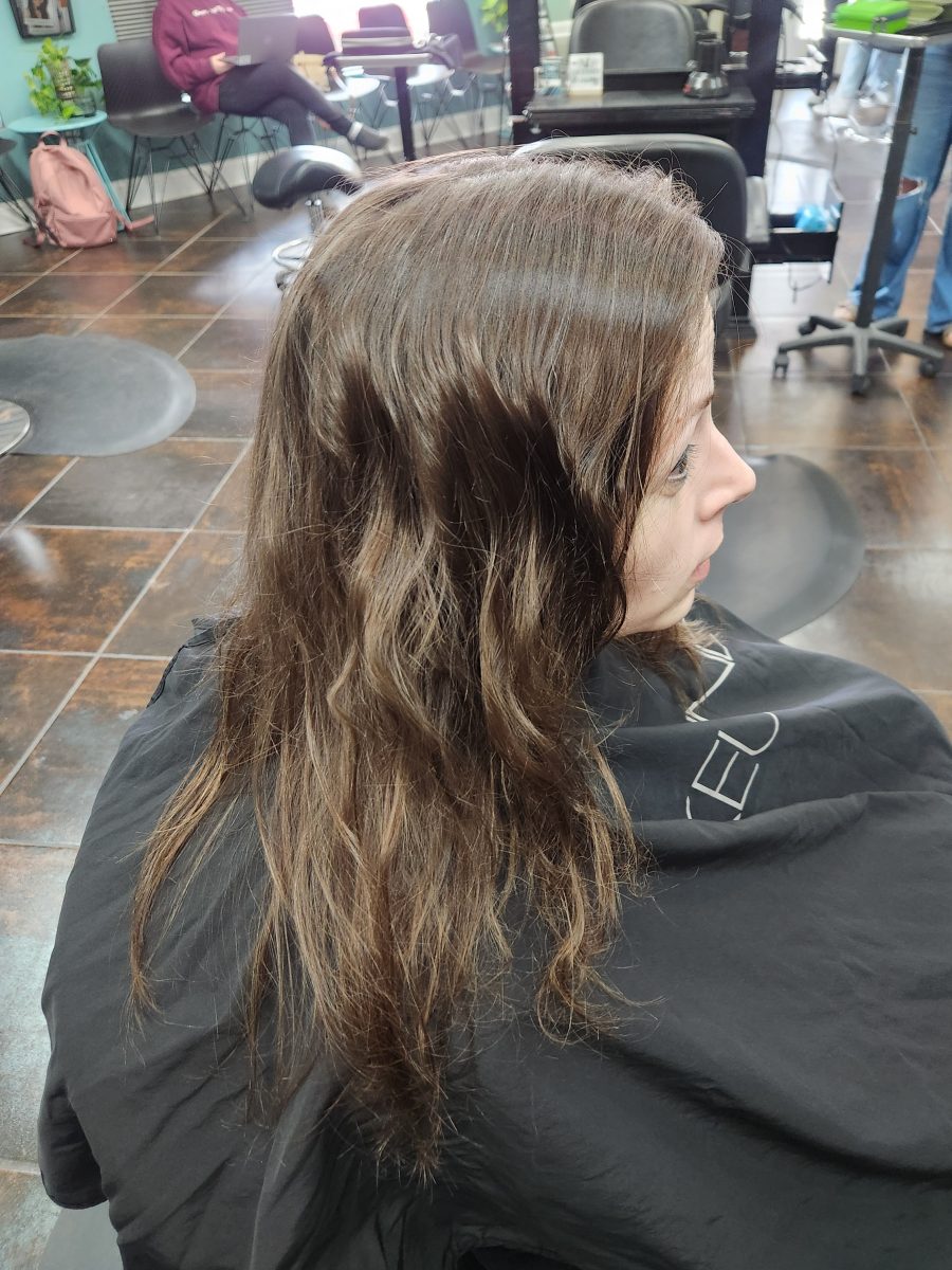 Balayage/cut before treatment by Siobhan Rozinski at K Bella Hair Studio in Brighton, MI