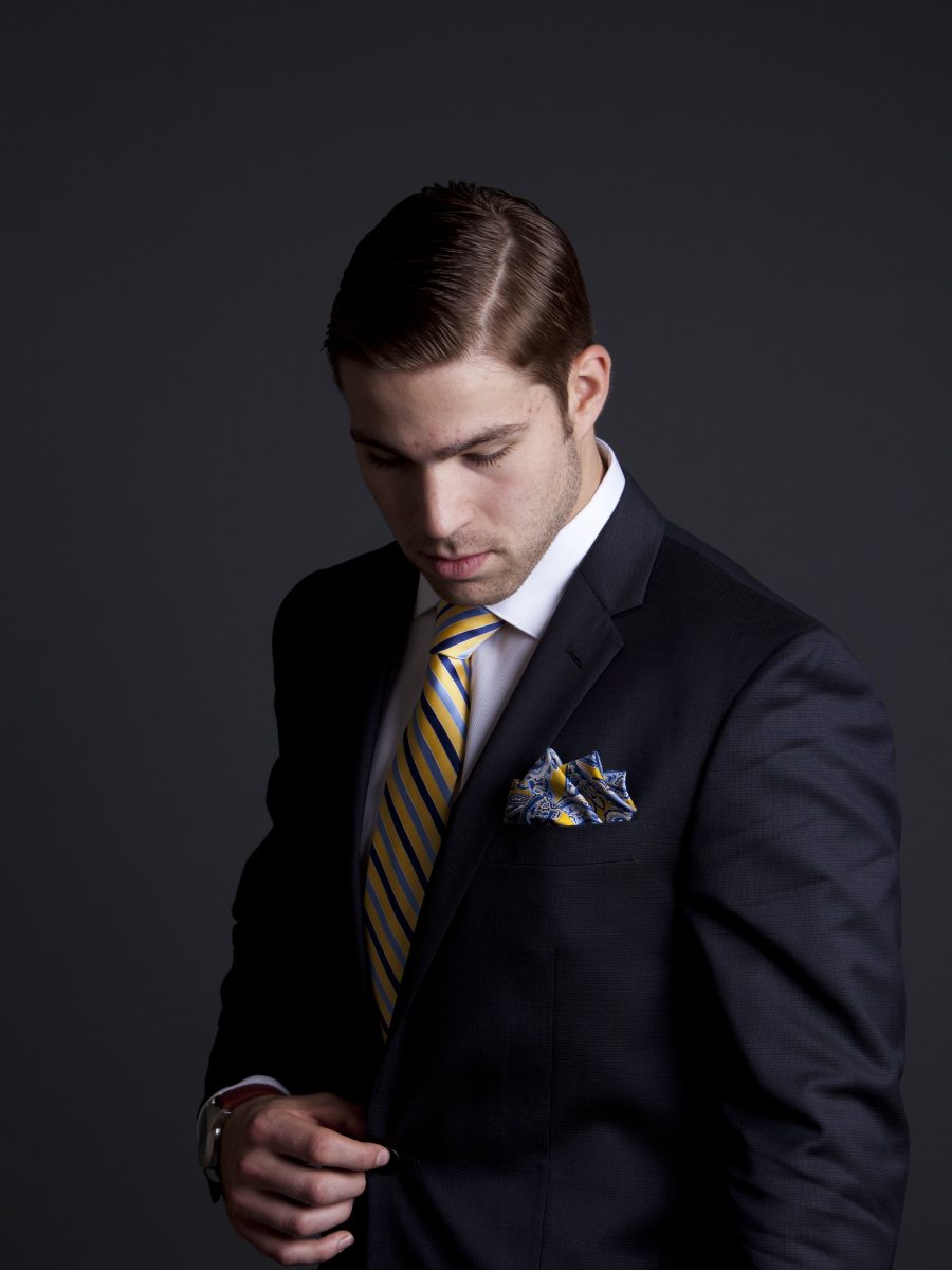 Men's cut and style for formal event with a fresh cut by Kristan Sayers at K Bella Hair Studio & Spa in Brighton, MI