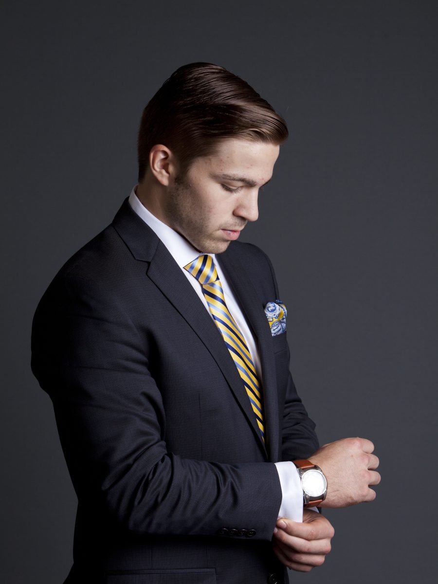 Men's cut and style for formal event with a fresh cut by Kristan Sayers at K Bella Hair Studio & Spa in Brighton, MI