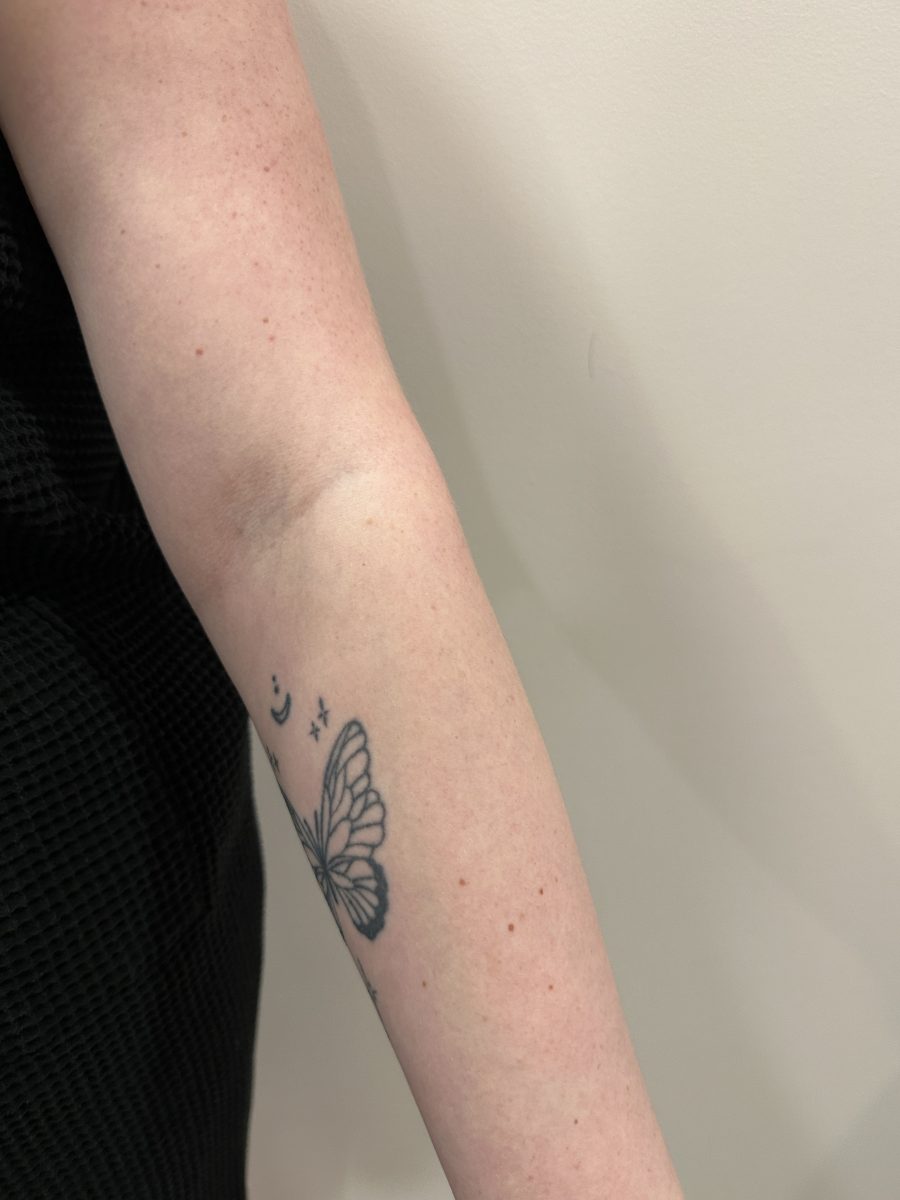 Hawaiian bronze in minutes, glowy sun-free tans before treatment by Liberty Greenwood at K Bella Hair Studio & Spa in Brighton, MI