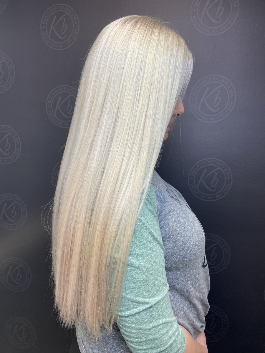 Bleached & Toned Purple by Kameryn Bell at K Bella Hair Studio in Brighton, MI
