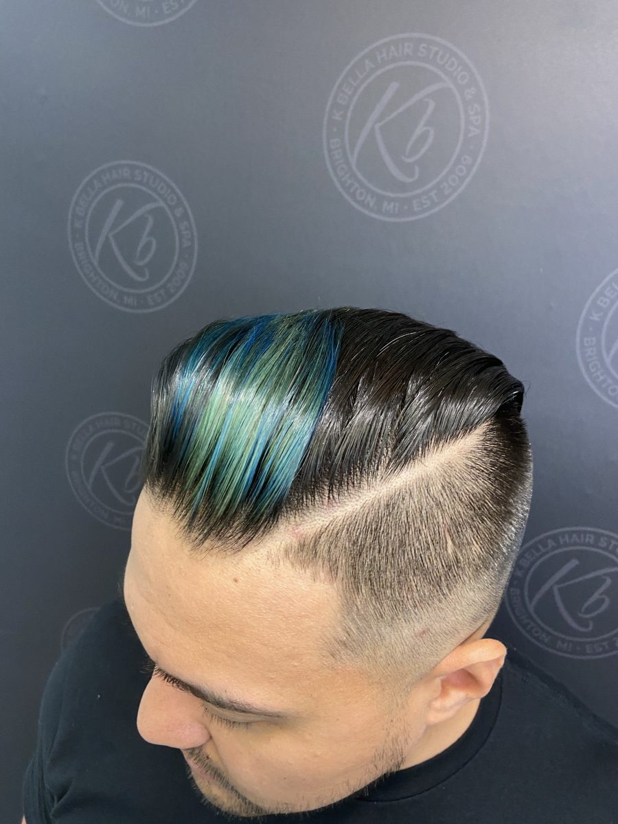 Vivid fashion hair color by Kameryn Bell at K Bella Hair Studio in Brighton, MI
