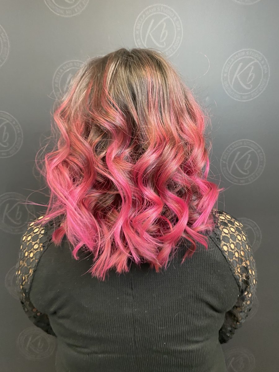 Dimensional highlights and lowlights by Abbey French at K Bella Hair Studio in Brighton, MI