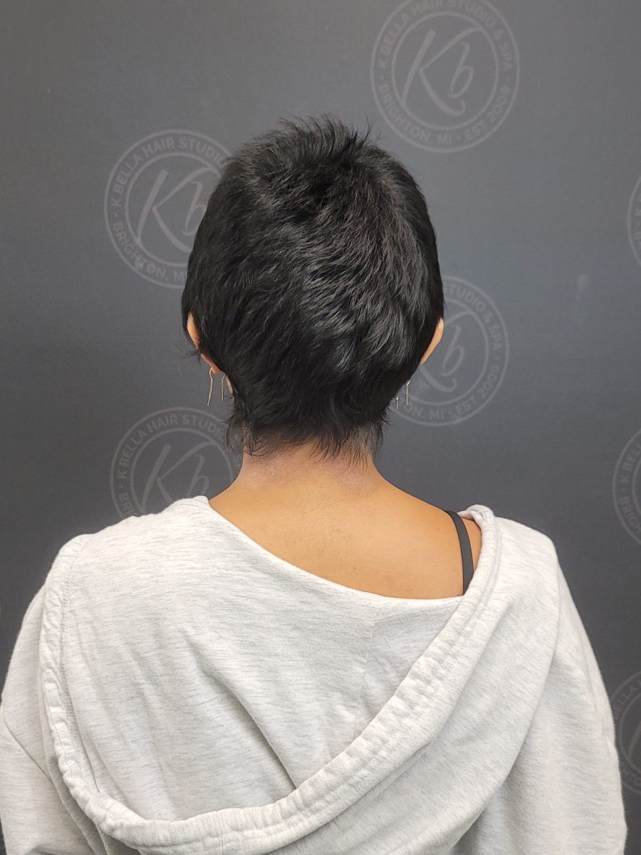 Hair Extensions - Before & After before treatment by Kristan Sayers at K Bella Hair Studio in Brighton, MI
