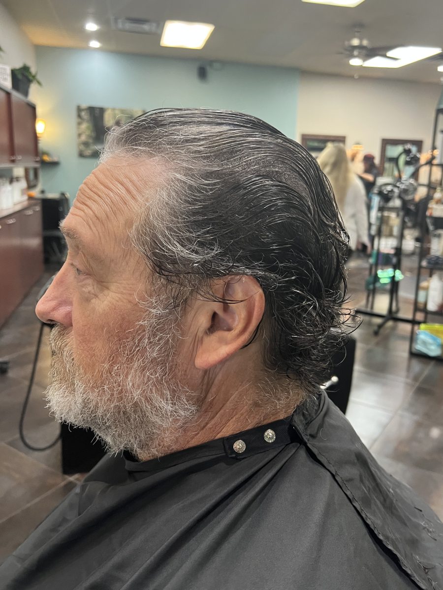 Men's Cut before treatment by Raelynn Haan at K Bella Hair Studio in Brighton, MI