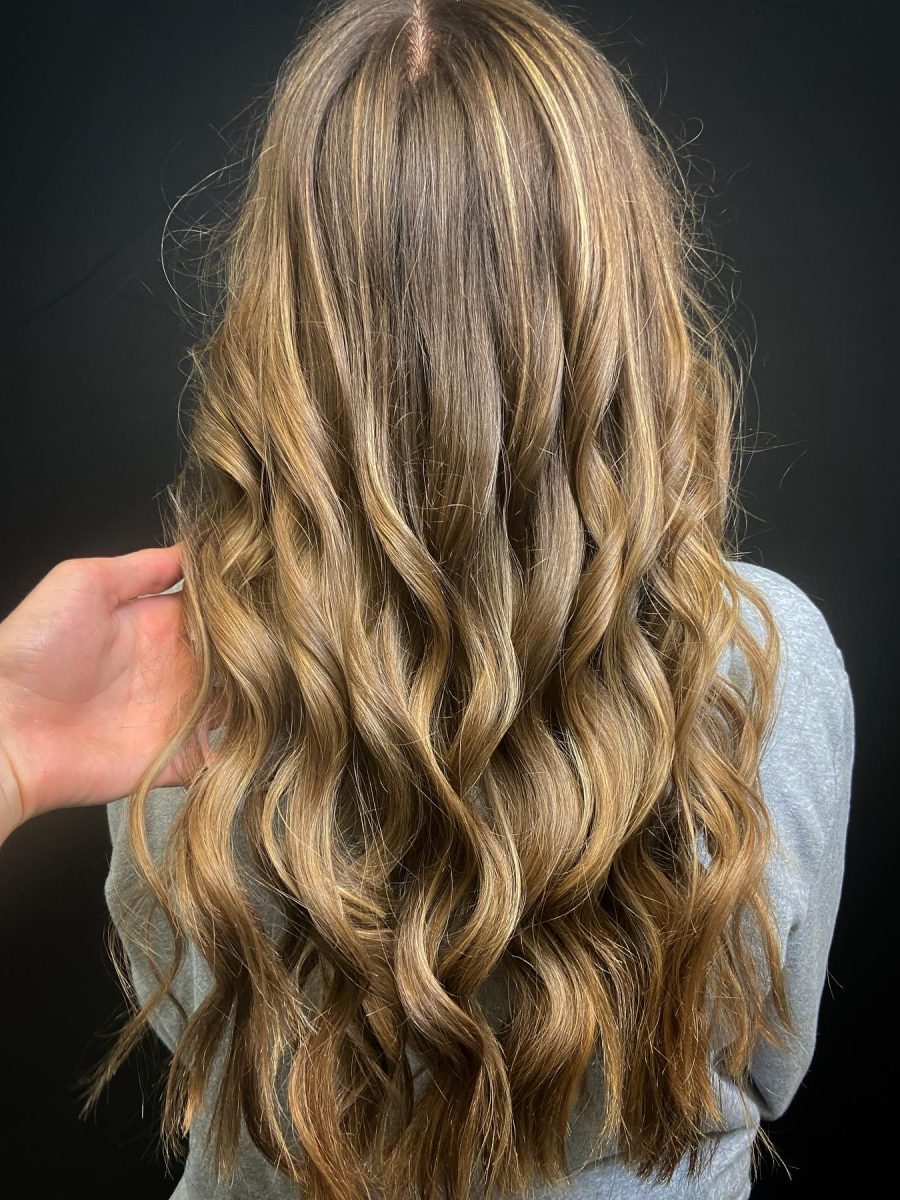 Sun-kissed balayage highlights by Kameryn Bell at K Bella Hair Studio in Brighton, MI - after transformation