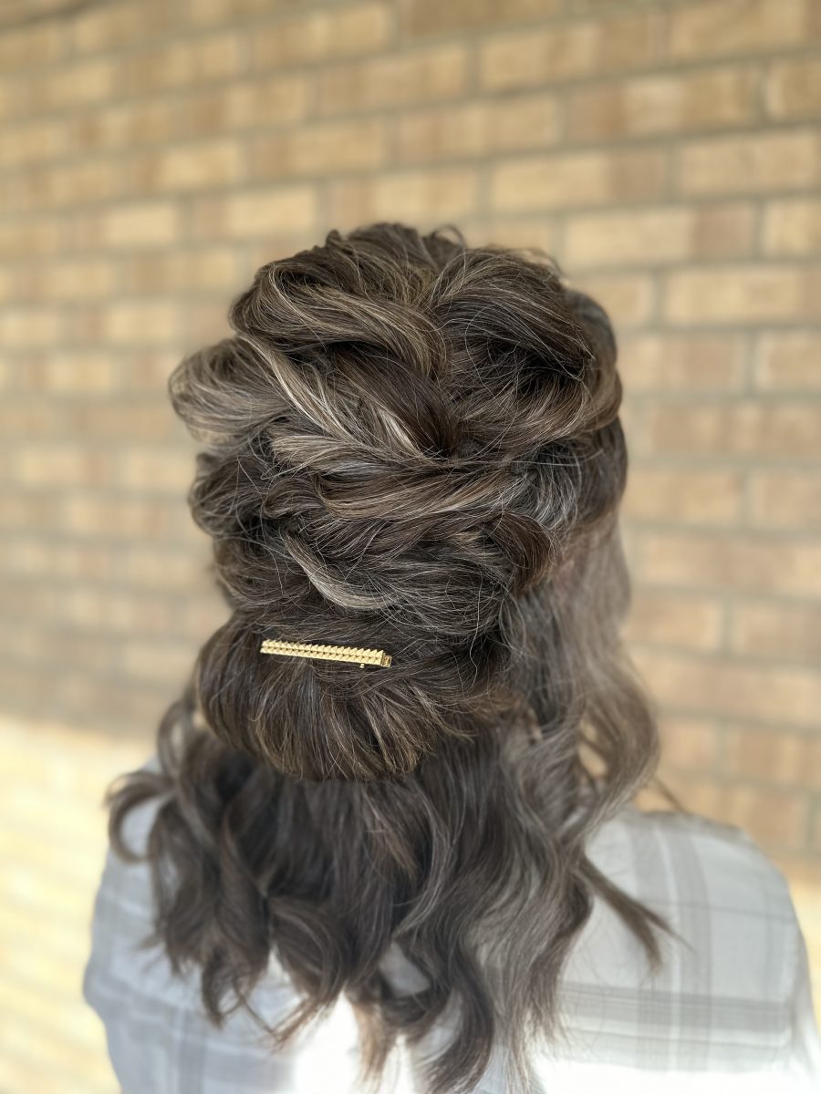 Updo Style by Allison Bowsher at K Bella Hair Studio in Brighton, MI