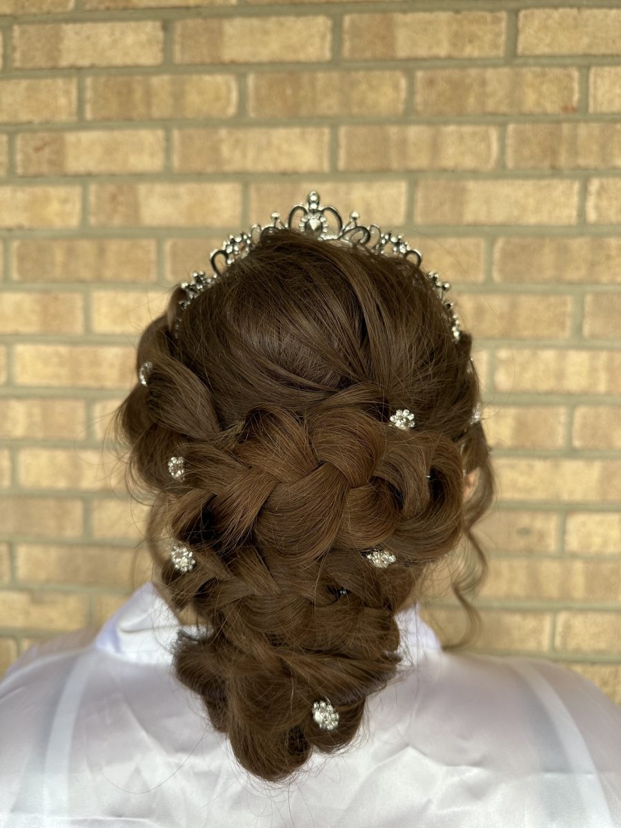 Bridal party hair and makeup styling by Allison Bowsher at K Bella Hair Studio in Brighton, MI