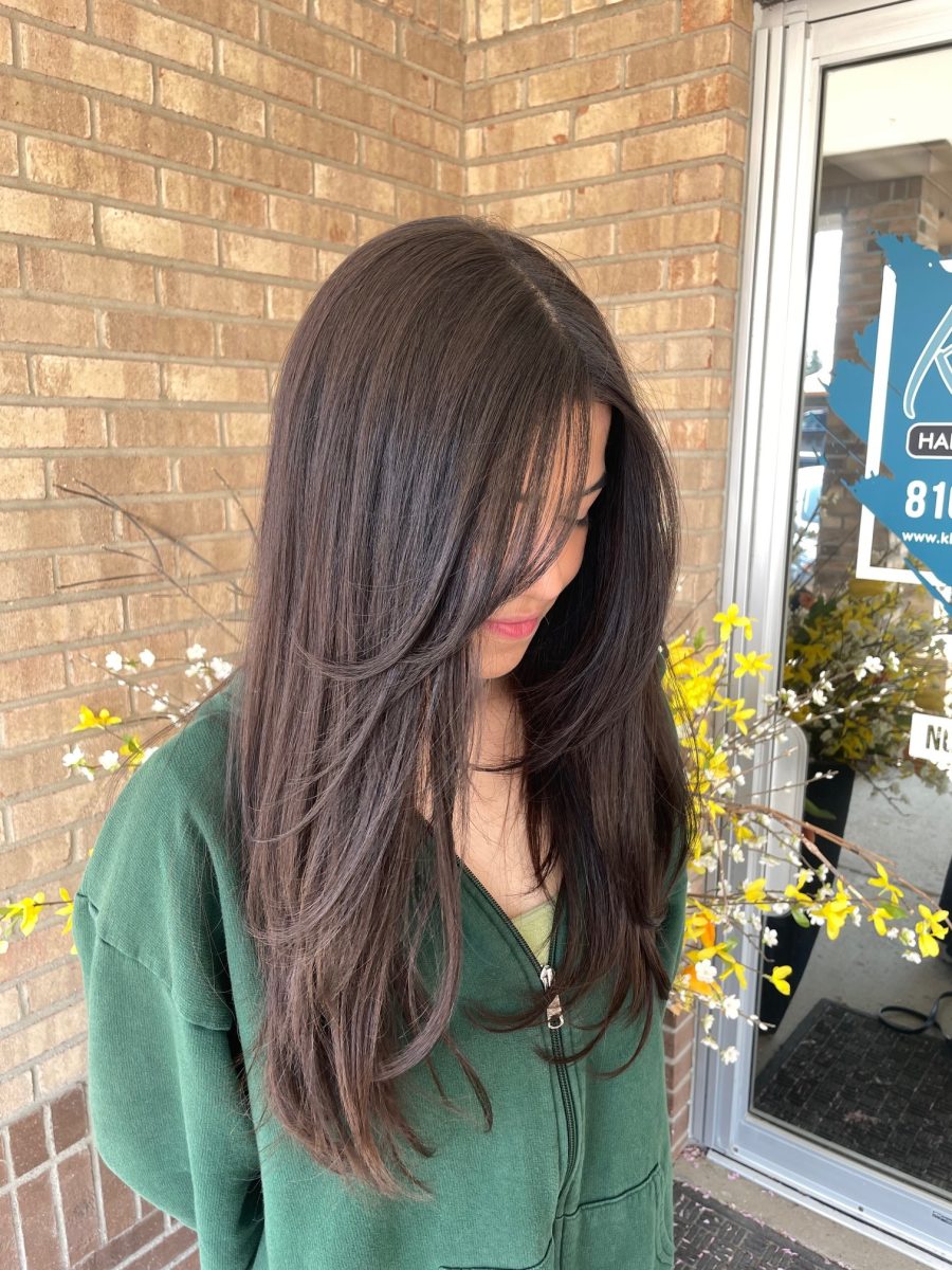 Precision Long Hair Face Frame Layered Cut by Kristan Sayers at K Bella Hair Studio in Brighton, MI