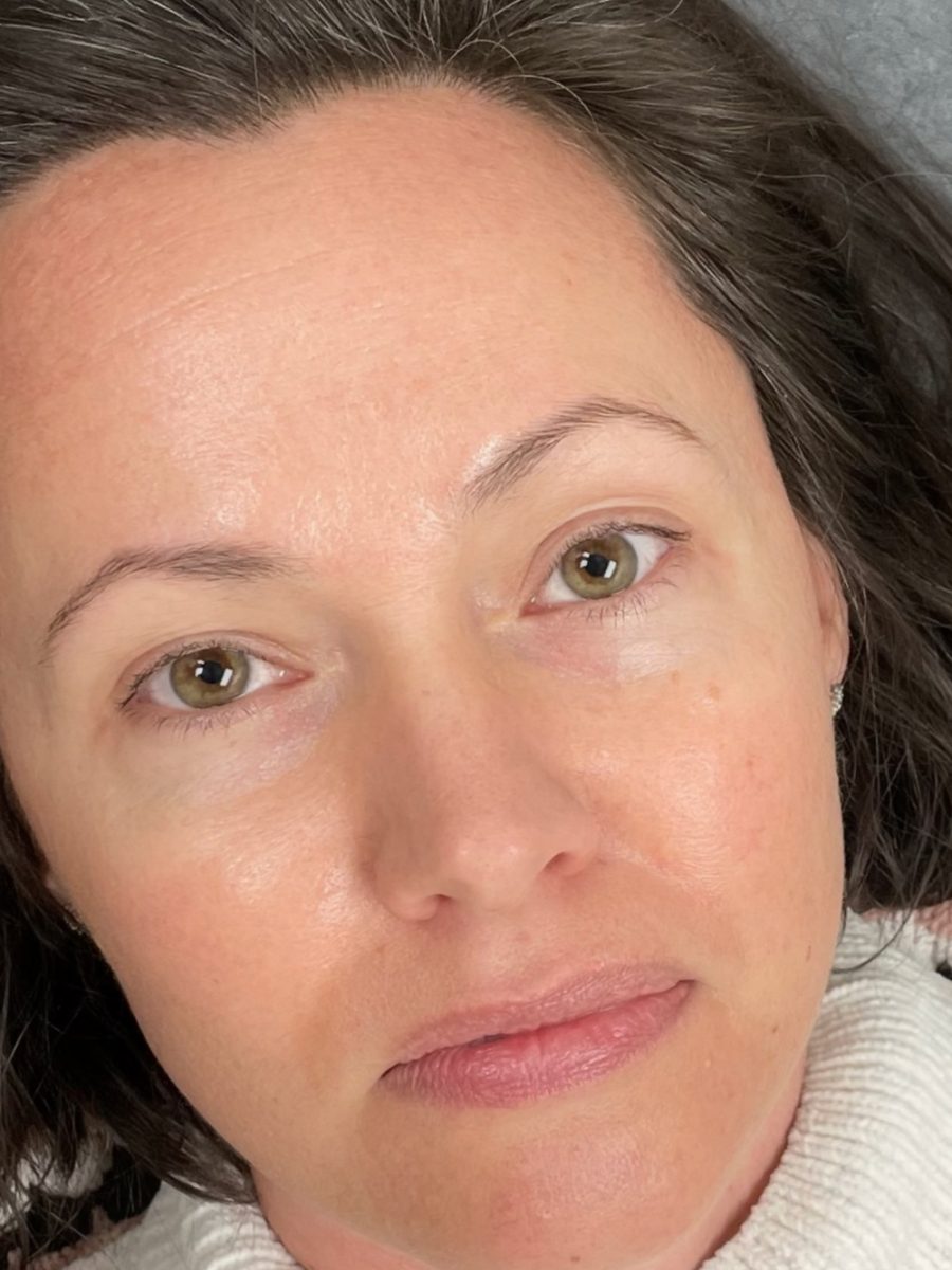 Eyebrow Microblading Before and After before treatment by Nada Toma at K Bella Hair Studio in Brighton, MI