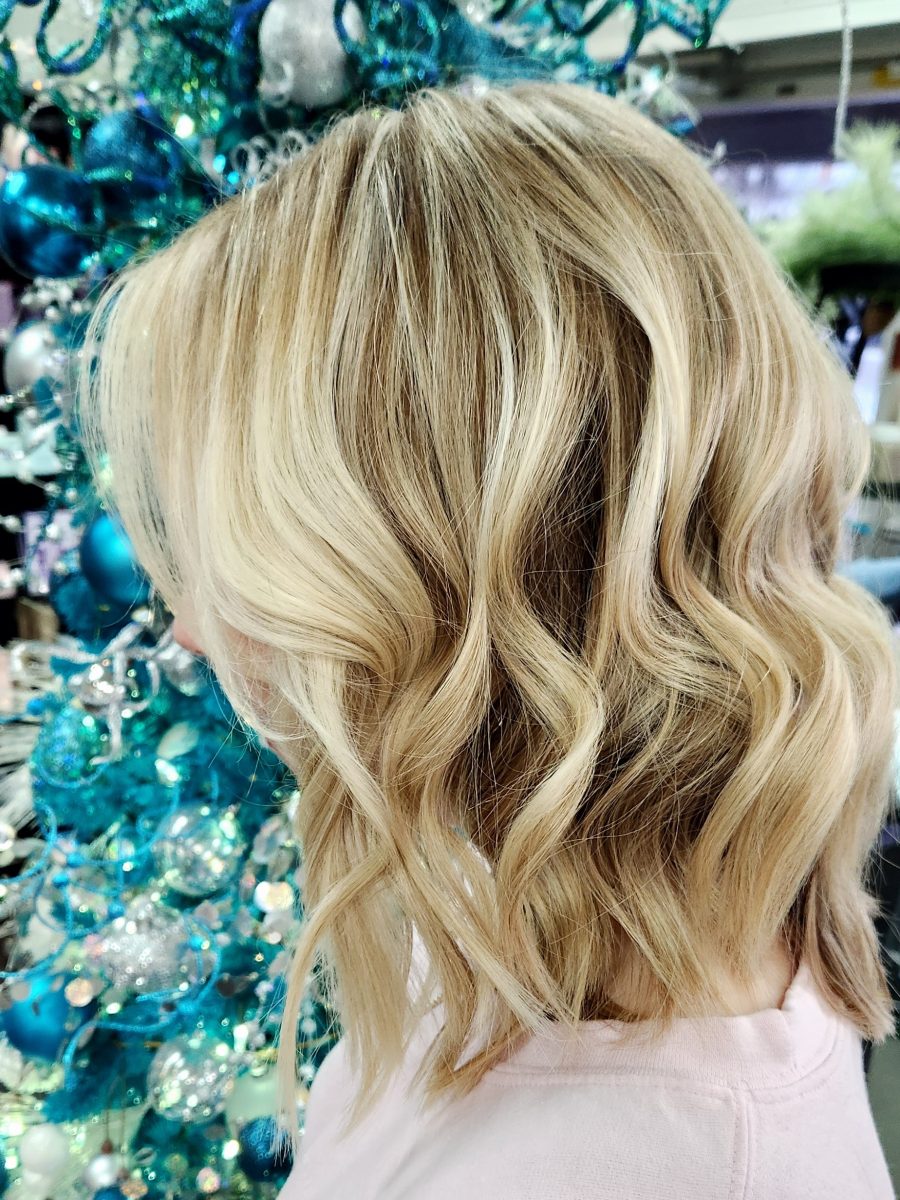 Dimensional highlights and lowlights by Katie Rowe at K Bella Hair Studio in Brighton, MI