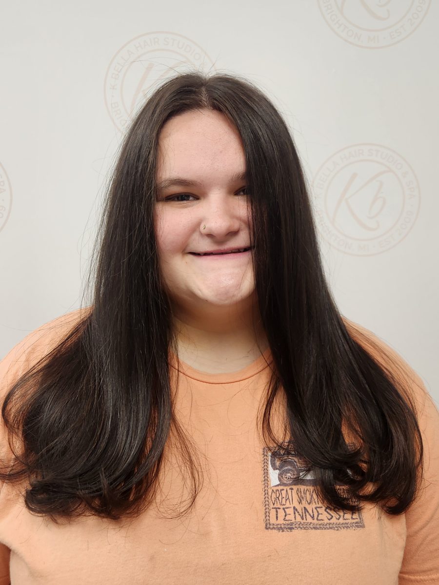 Hair color correction results with a fresh cut by Siobhan Rozinski at K Bella Hair Studio in Brighton, MI - after transformation