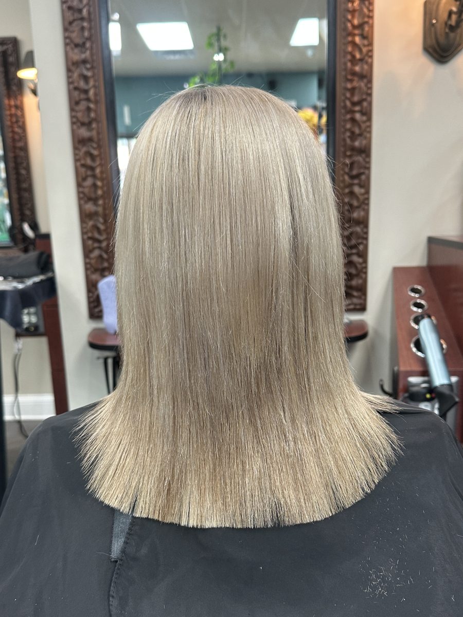 Precision Before and after haircut by Kameryn Bell at K Bella Hair Studio & Spa in Brighton, MI - after transformation