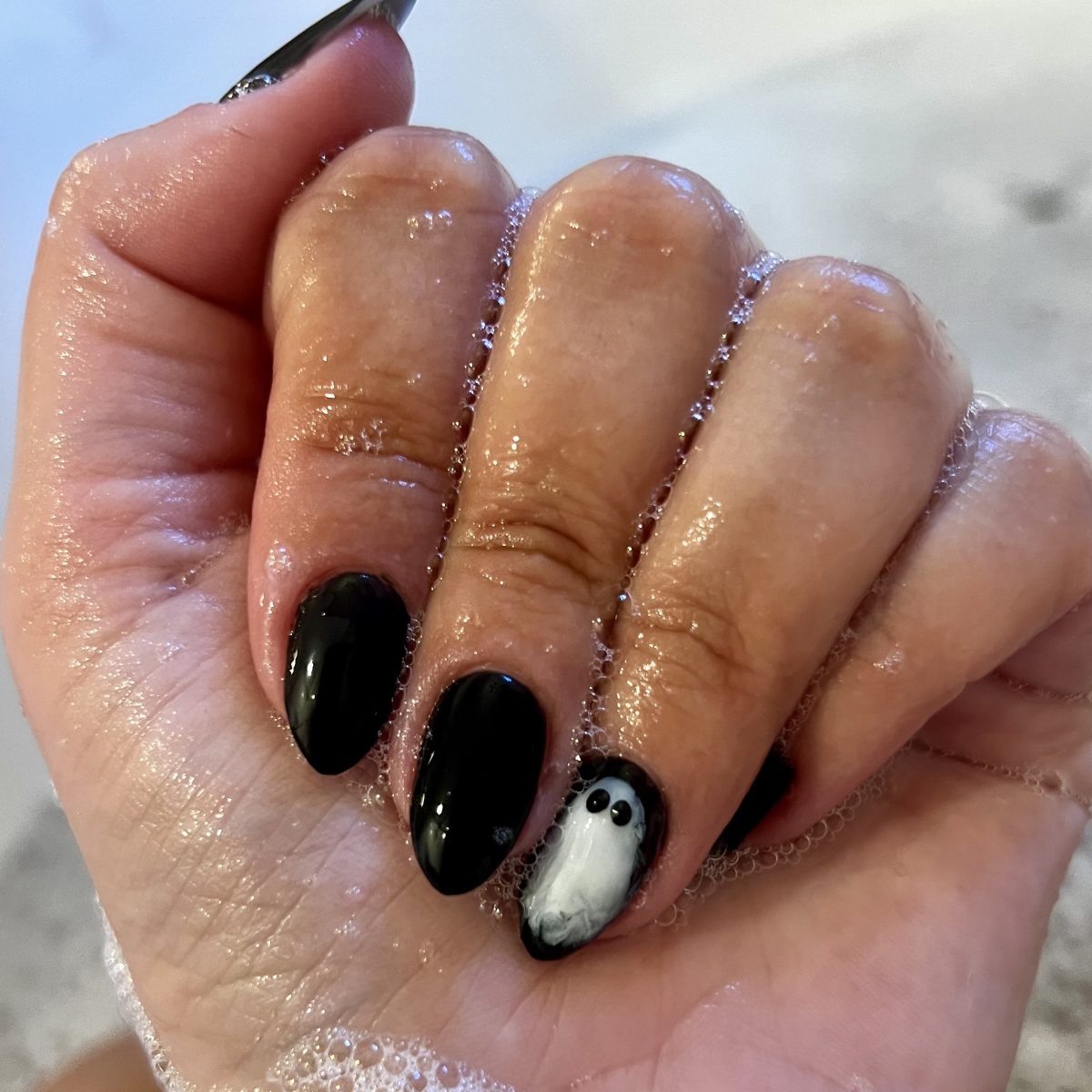 Professional gel nail application by Tara Dye at K Bella Hair Studio & Spa in Brighton, MI