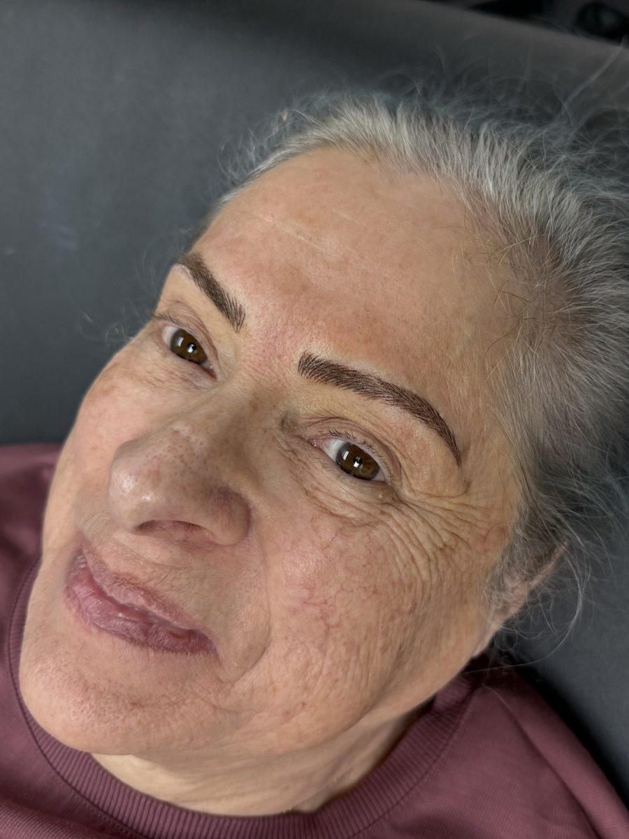 Microblading brow results by Nada Toma at K Bella Hair Studio & Spa in Brighton, MI - after transformation