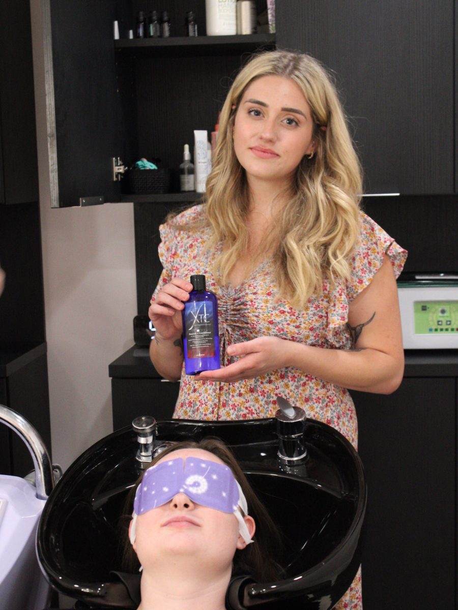 Professional scalp spa treatment paired with scalp analysis by Paige Spence at K Bella Hair Studio & Spa in Brighton, MI