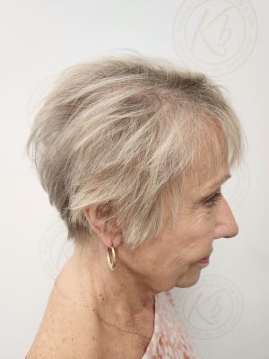 Precision Chop for thinning hair by Siobhan Rozinski at K Bella Hair Studio & Spa in Brighton, MI - after transformation