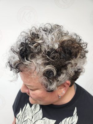 Precision Color blocking/cut refresh with rich custom color by Siobhan Rozinski at K Bella Hair Studio & Spa in Brighton, MI
