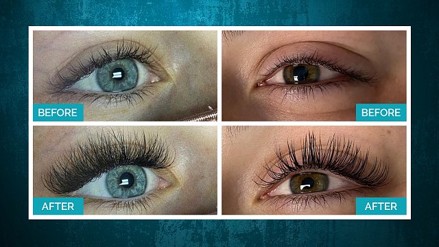 Eyelash Extensions - Before & After