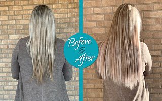 K Bella Client - Hair Extensions Before &amp; After