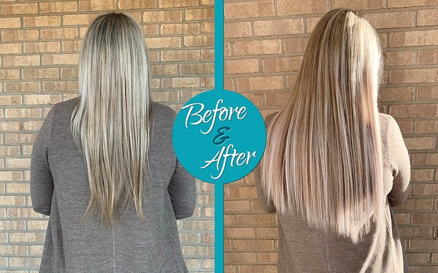 K Bella Client - Hair Extensions Before & After