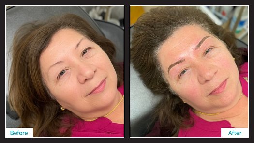 Eyebrow Microblading - Before & After - By Nada Toma | K Bella - Brighton, MI