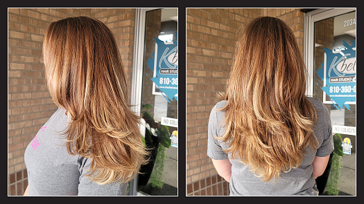 Heavy Layered Haircut With Soft Blonde Balayage - By Kristan Sayers | K Bella - Brighton, MI