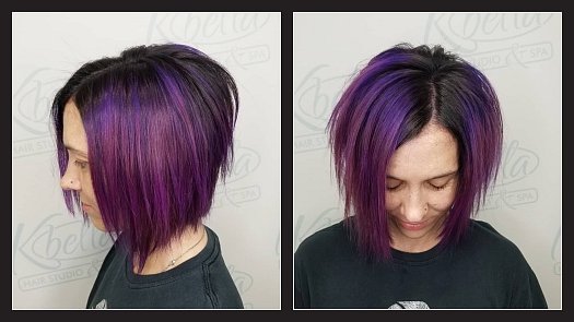 Purple & Pink Bob - By Kristan Sayers | K Bella - Brighton, MI