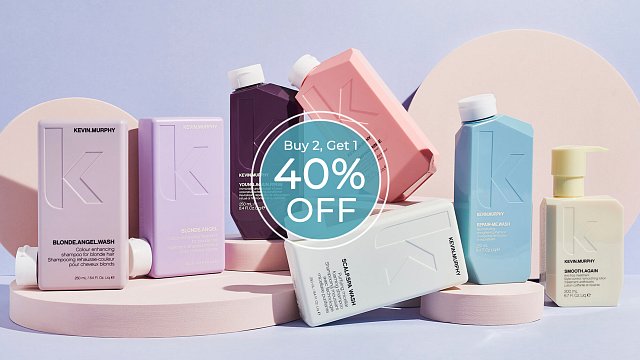 Buy 2 full size Kevin Murphy products, Get 40% off a 3rd product!
