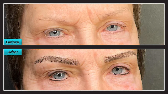 Eyebrow Microblading & Eyeliner - Before & After
