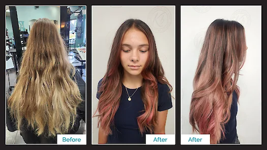 Petal Pink Balayage & Cut